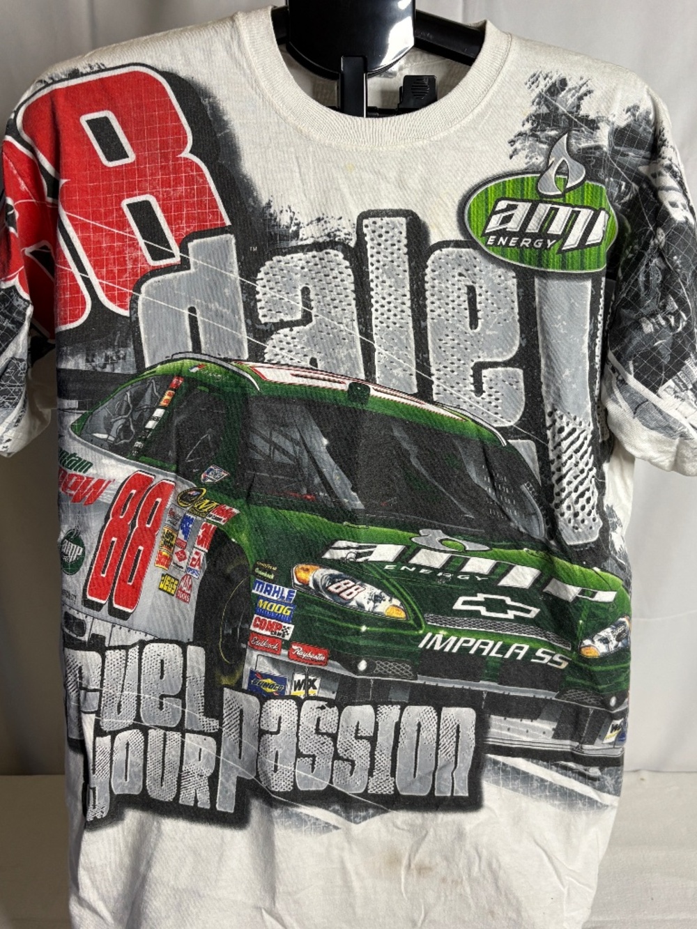 Dale Earnhardt Jr 88 National Guard AOP all over print tshirt 2000s Y2K vtg L